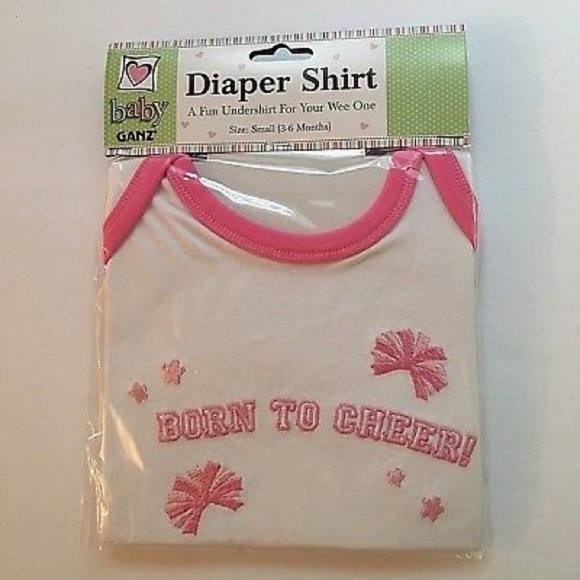Baby GANZ Other - ”Born to Cheer” Diaper Shirt One-Piece Sz 3-6 M